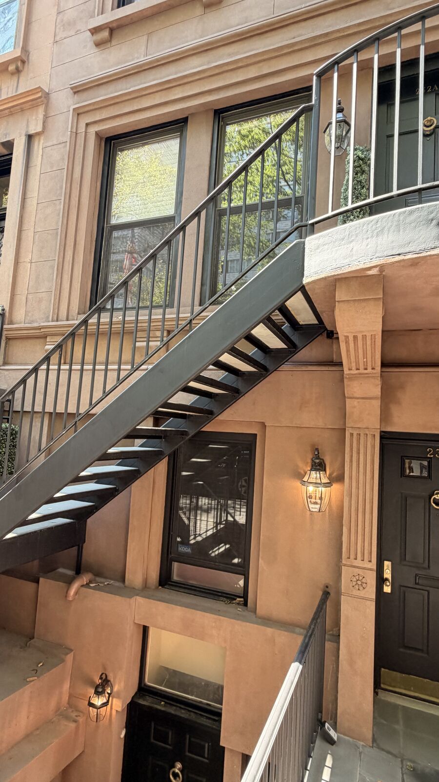 Restored facade, stoop and ironwork