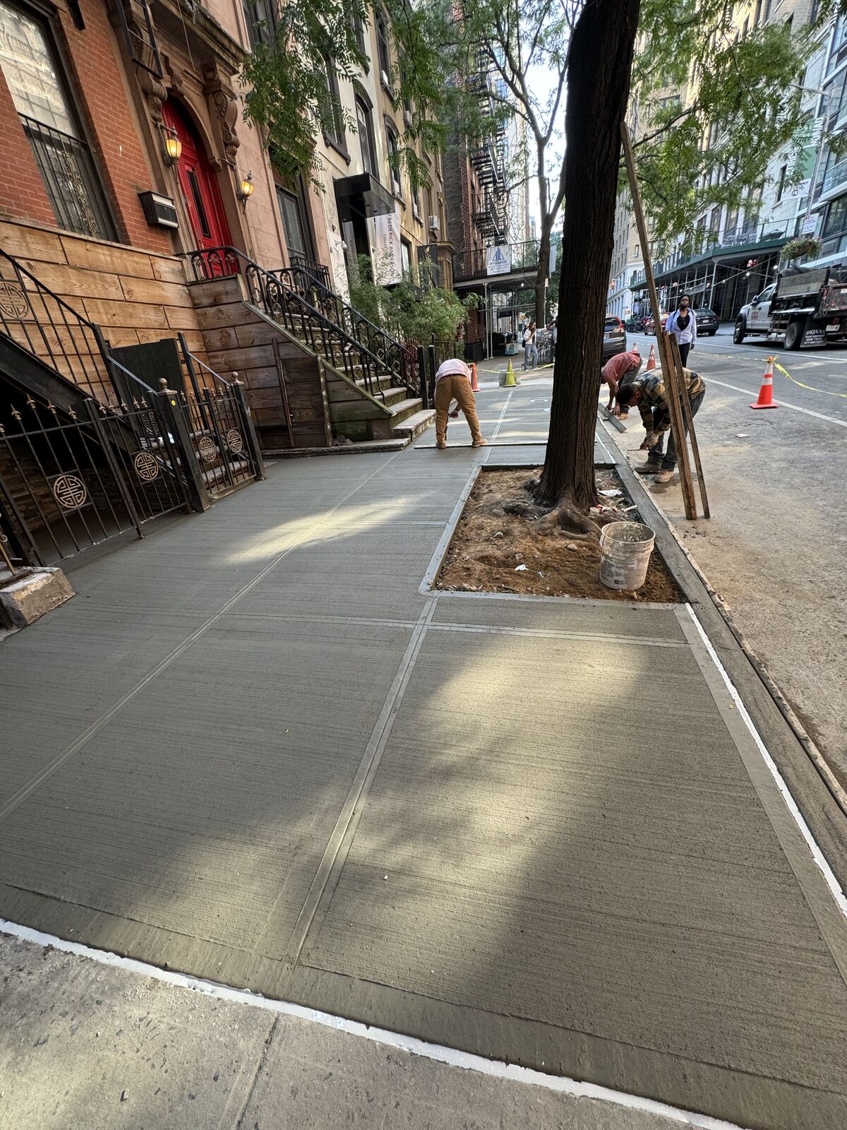 Finished sidewalk flags after replacement