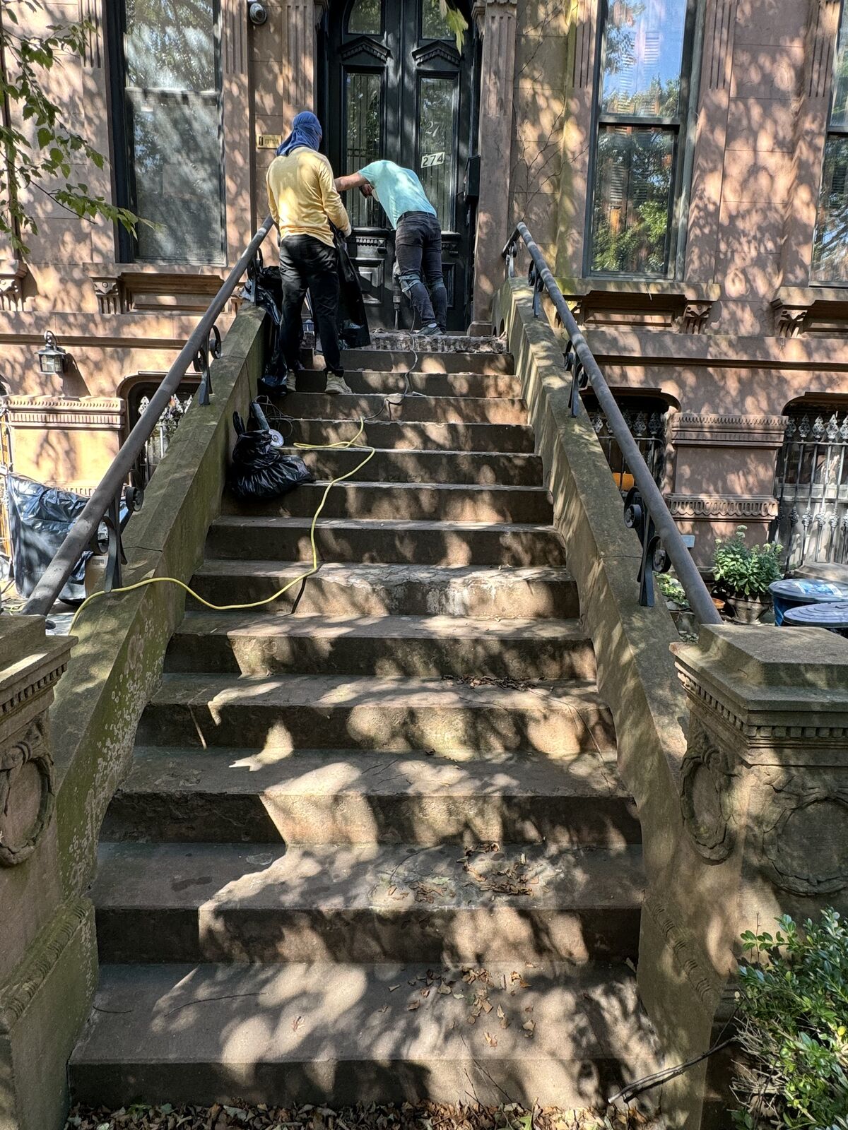 Stoop restoration in progress